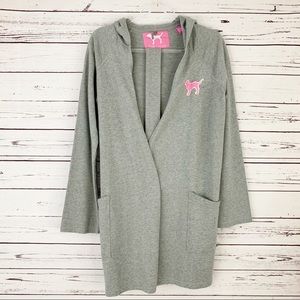 Victoria Secret Pink   Gray Robe ML